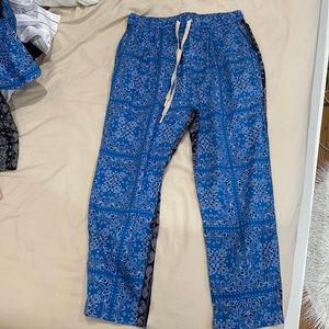Matching Paisley bandana drawstring pants